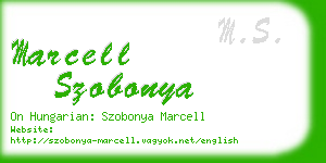 marcell szobonya business card